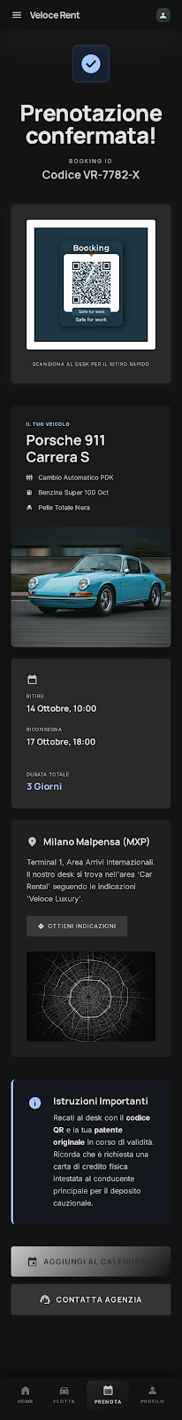 Schermata 7 — esempio app autonoleggio