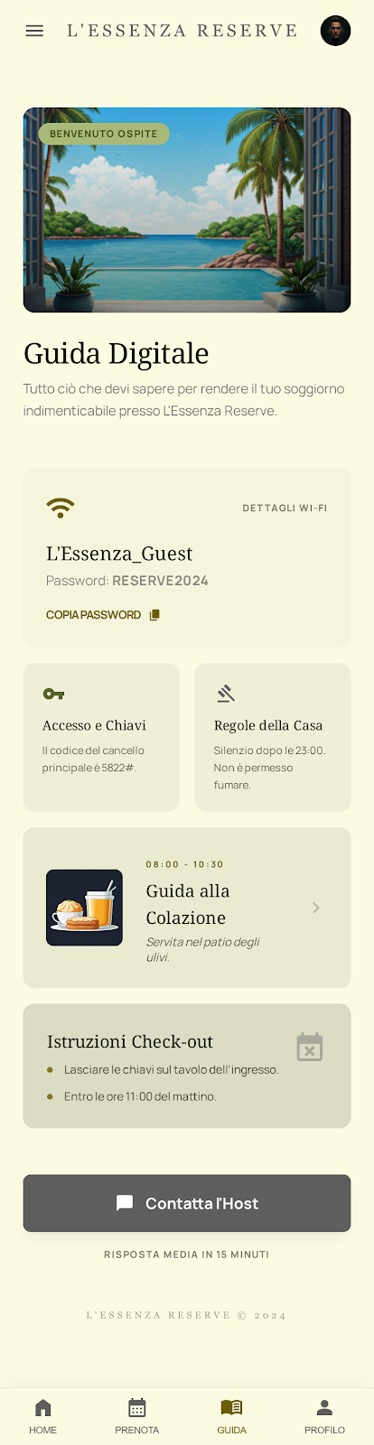 Schermata 4 — guida al soggiorno