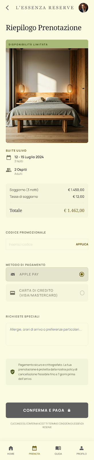 Schermata 6 — pagamento