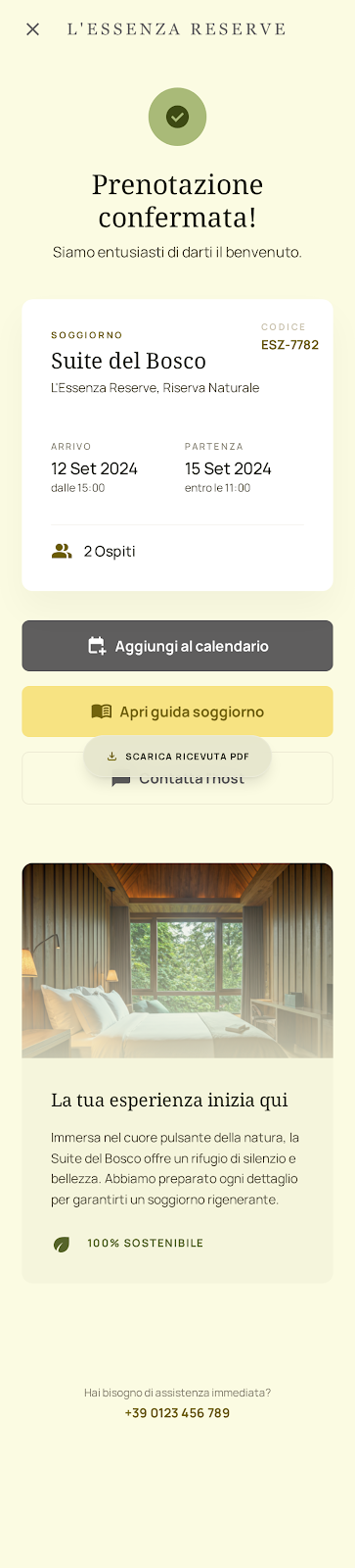 Schermata 7 — conferma
